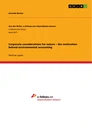 Titel: Corporate considerations for nature – the motivation behind environmental accounting