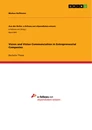 Title: Vision and Vision Communciation in Entrepreneurial Companies