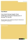 Título: Case Study:  Boeing Supply Chain Challenges during the Manufacture of Boeing 787 Aircraft
