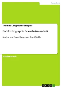 Título: Fachlexikographie Sexualwissenschaft