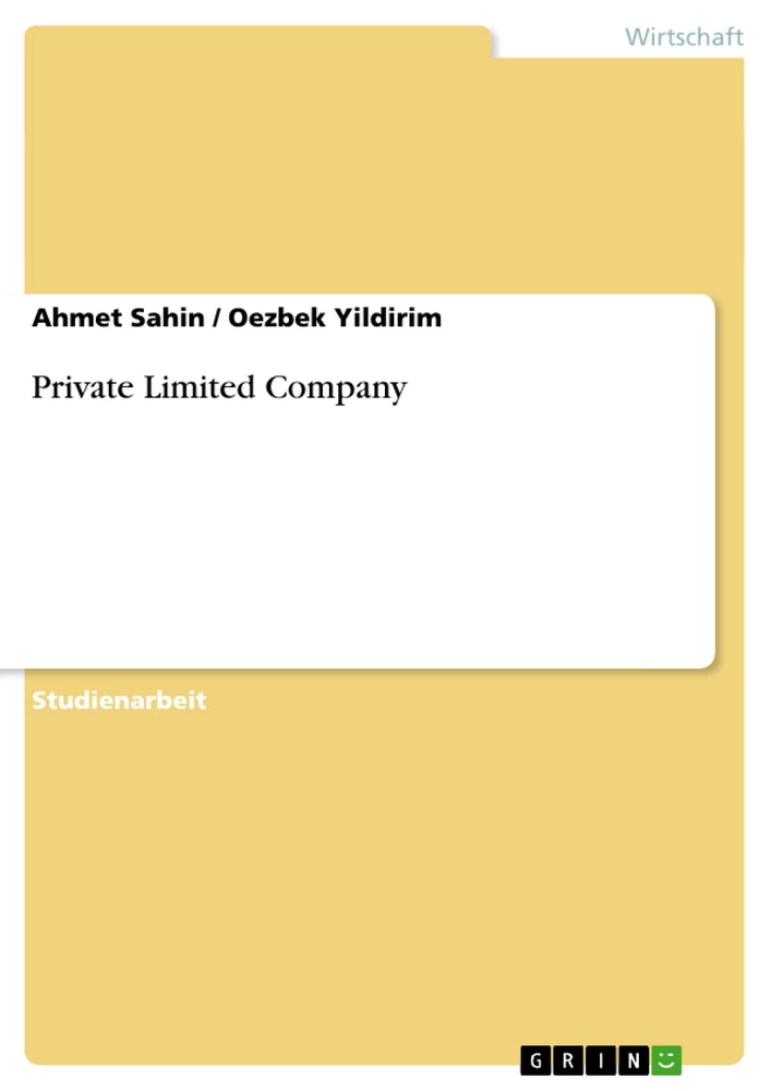 Titel: Private Limited Company