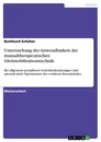 Titre: Untersuchung der Anwendbarkeit der manualtherapeutischen Gleitmobilisationstechnik