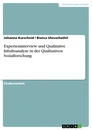Titre: Experteninterview und Qualitative Inhaltsanalyse in der Qualitativen Sozialforschung