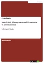 Título: New Public Management und Demokratie in Lateinamerika