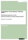 Título: Bildungsmanagement an der Helmut-Schmidt-Universität Hamburg (HSU)