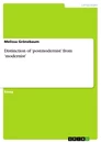 Title: Distinction of ‘postmodernist’ from ‘modernist’