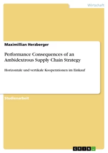 Titel: Performance Consequences of an Ambidextrous Supply Chain Strategy