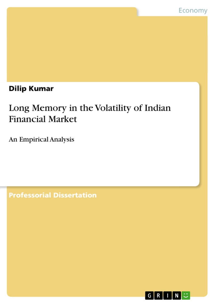Titel: Long Memory in the Volatility of Indian Financial Market