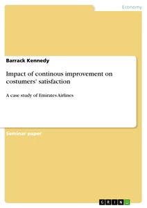 Título: Impact of continous improvement on costumers' satisfaction