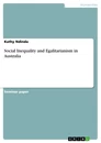 Titre: Social Inequality and Egalitarianism in Australia
