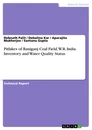 Title: Pitlakes of Raniganj Coal Field, W.B, India. Inventory and Water Quality Status