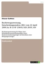 Title: Rechtswegzuweisung, Entscheidungsanalyse, BSG vom 22. April 2009, Az. B 13 SF 1/08 R, NZS 2010, 349