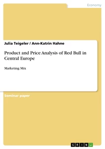 Title: Product and Price Analysis of Red Bull in Central Europe
