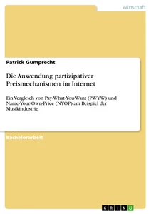 Titel: Die Anwendung partizipativer Preismechanismen im Internet