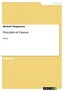 Title: Principles of Finance
