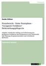 Title: Praxisbericht - Dritte Praxisphase - "Geeignetes Verfahren" Heilerziehungspfleger/in