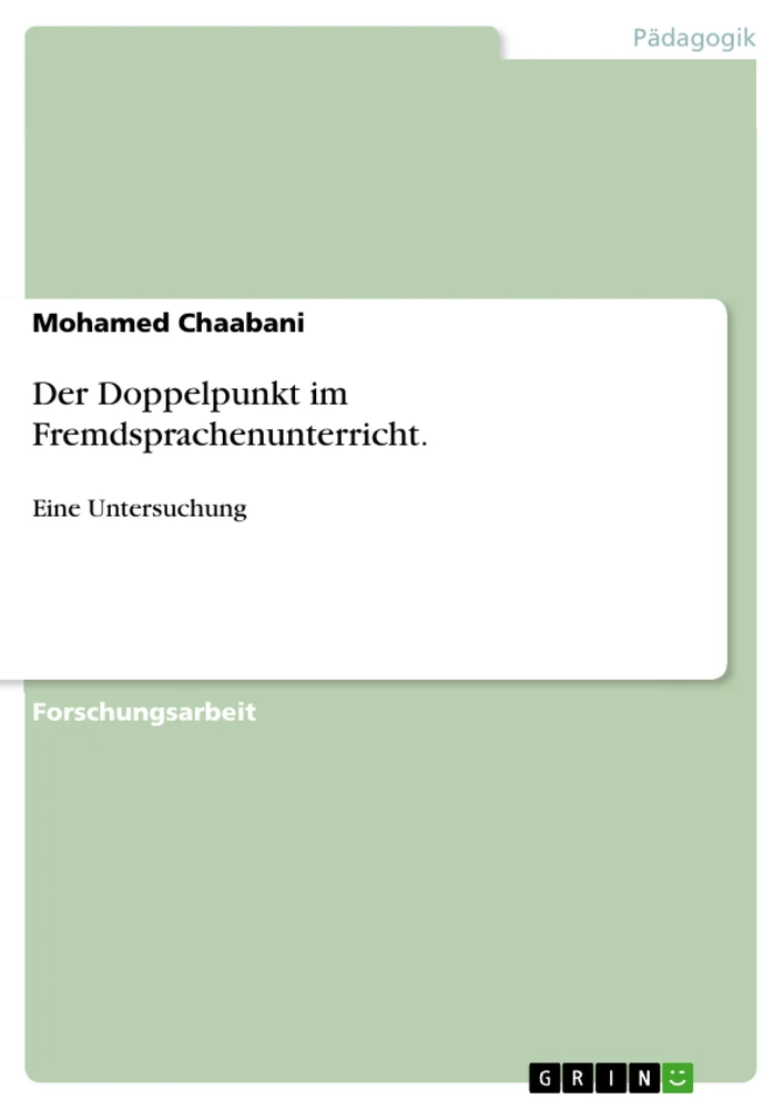 Título: Der Doppelpunkt im Fremdsprachenunterricht.