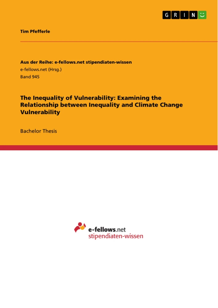 Title: The Inequality of Vulnerability: Examining the Relationship between Inequality and Climate Change Vulnerability