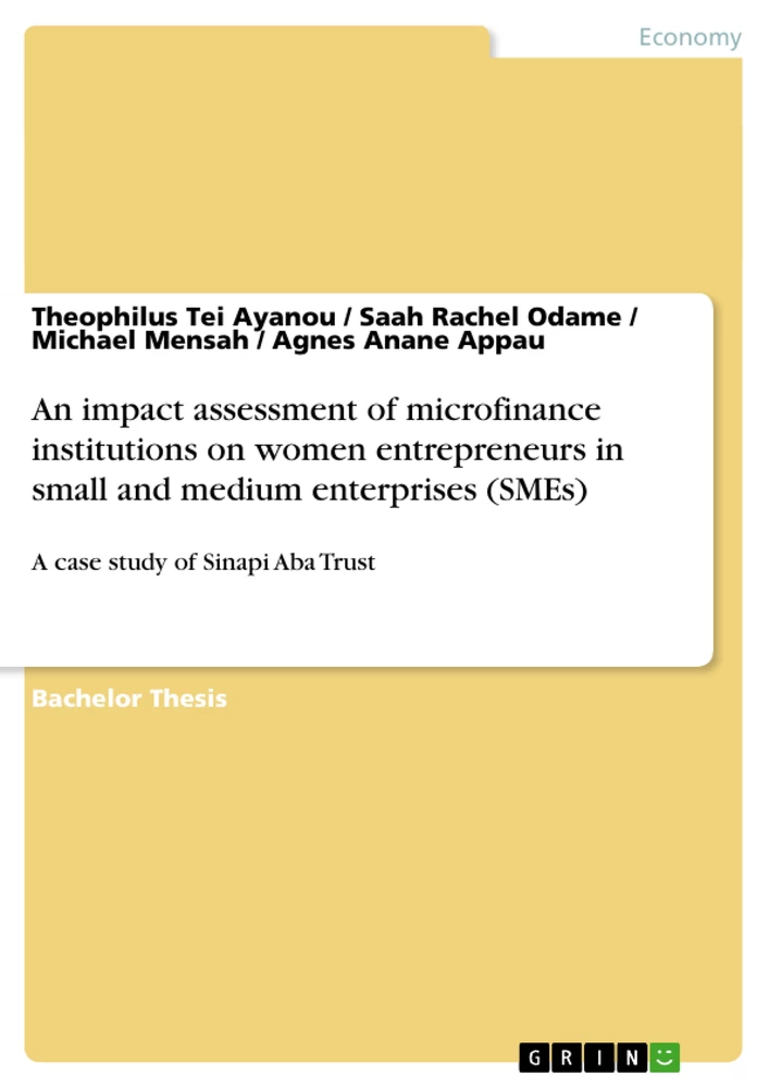 Titel: An impact assessment of microfinance institutions on women entrepreneurs in small and medium enterprises (SMEs)