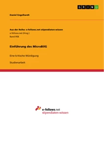 Title: Einführung des MicroBilG