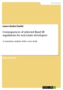 Título: Consequences of selected Basel III regulations for real estate developers