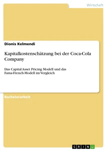 Titre: Kapitalkostenschätzung bei der Coca-Cola Company