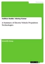 Titel: A Summary of Electric Vehicle Propulsion Technologies