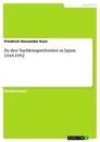 Titre: Zu den Nachkriegsreformen in Japan, 1945-1952
