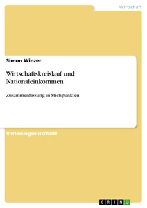 Titre: Wirtschaftskreislauf und Nationaleinkommen