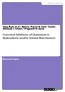 Titel: Corrosion Inhibition of Aluminium in Hydrochloric Acid by Natural Plant Extracts