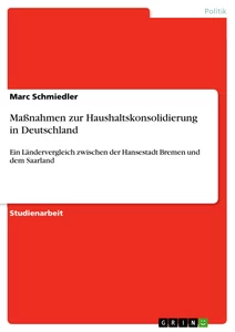 Título: Maßnahmen zur Haushaltskonsolidierung in Deutschland