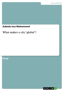 Title: What makes a city “global”?