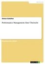 Titre: Performance Management. Eine Übersicht