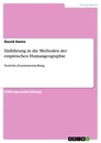 Titre: Einführung in die Methoden der empirischen Humangeographie