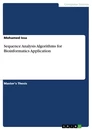 Titel: Sequence Analysis Algorithms for Bioinformatics Application