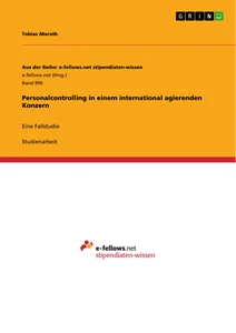 Title: Personalcontrolling in einem international agierenden Konzern
