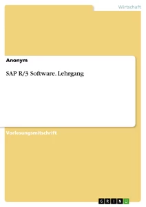 Titre: SAP R/3 Software. Lehrgang