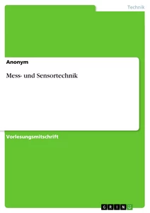 Title: Mess- und Sensortechnik