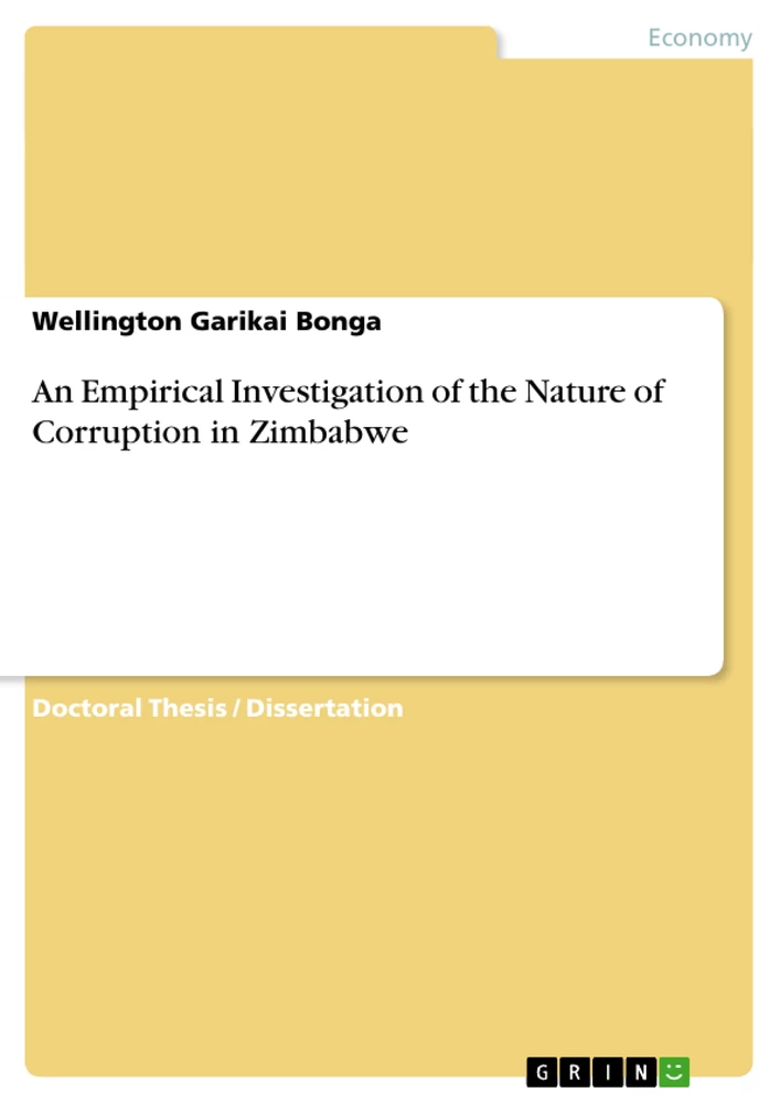 Titel: An Empirical Investigation of the Nature of Corruption in Zimbabwe