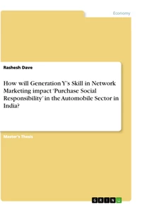 Título: How will Generation Y’s Skill in Network Marketing impact ‘Purchase Social Responsibility’ in the Automobile Sector in India?