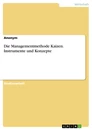 Título: Die Managementmethode Kaizen. Instrumente und Konzepte