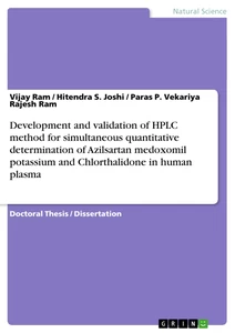 Título: Development and validation of HPLC method for simultaneous quantitative determination of Azilsartan medoxomil potassium and Chlorthalidone in human plasma