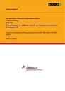 Title: The influence of religious beliefs on long-term economic development