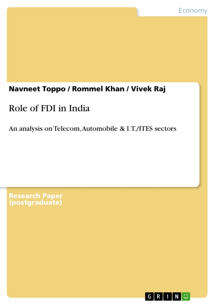 Title: Role of FDI in India