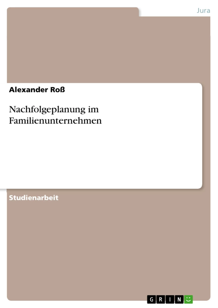 Titre: Nachfolgeplanung im Familienunternehmen