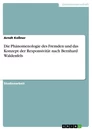 Título: Die Phänomenologie des Fremden und das Konzept der Responsivität nach Bernhard Waldenfels