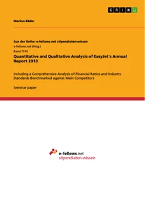 Title: Quantitative and Qualitative Analysis of EasyJet's Annual Report 2013