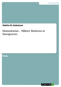 Título: Humanitarian – Military Relations in Emergencies
