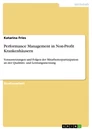 Título: Performance Management in Non-Profit Krankenhäusern