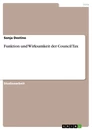 Titel: Funktion und Wirksamkeit der Council Tax
